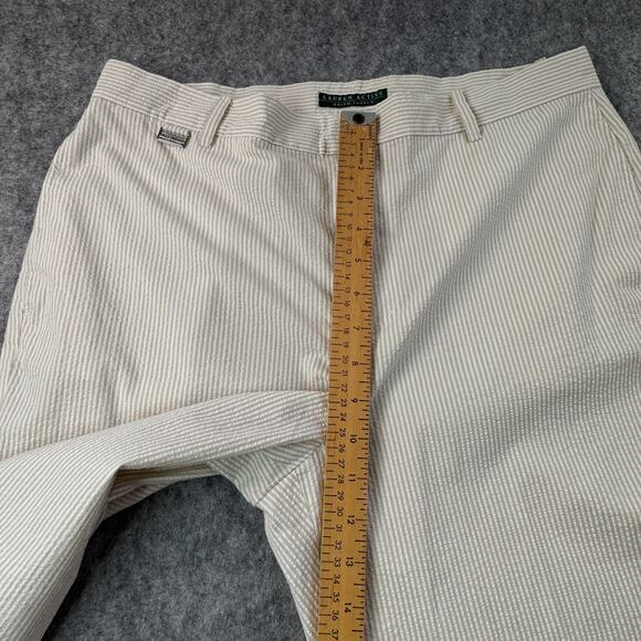 Ralph Lauren Active Womens 12‎ Striped Cotton flat Front Pant - Picture 5 of 7